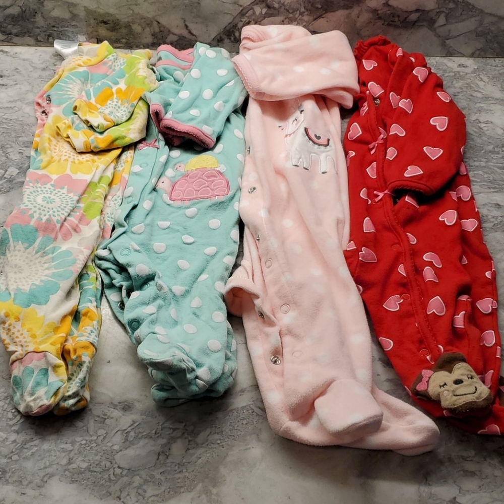Footie bundle for baby girl 6 month